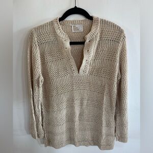 VTG It’s Pure Gould Women’s M Pullover Sweater Beach Vacay Boho-see measurements